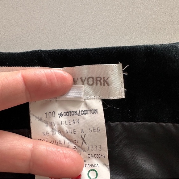 90's Y2K Velvet Pencil Skirt sz 14 - Black - Picture 5 of 9